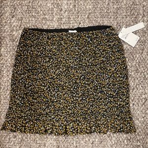 Floral stretchy mini skirt